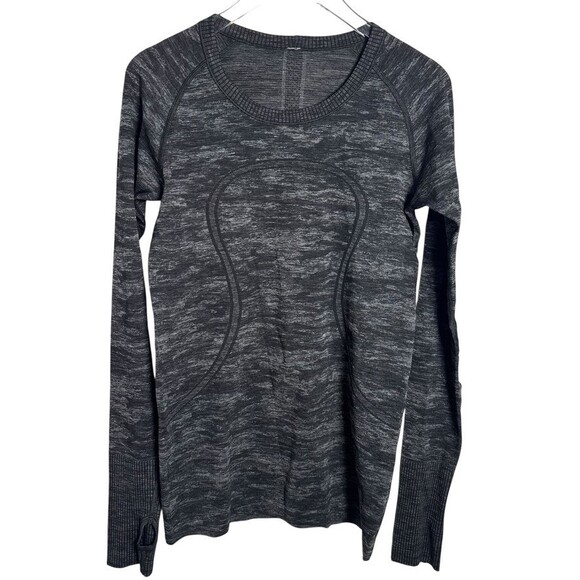 no brand Tops - Long Sleeve Crew Black / White / Black thumb holes